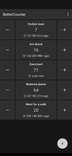 Android application BetterCounter screenshort