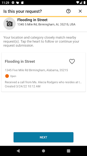 Screenshot of MY BHAM 311