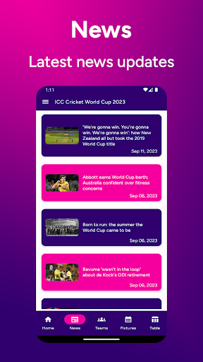 World Cup 2023 - Live Updates Screen 2