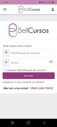 Android application BellCursos screenshort