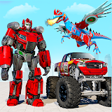 Flying Dino Robot Car Game icon