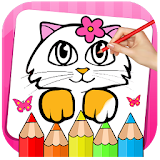 Kitty Coloring Book & Drawing Game icon