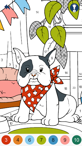 Color by Number - Animals Screen 3