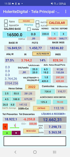 Android application HoleriteDigital Total de bolso screenshort