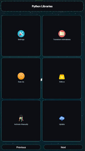 Screenshot of Python Libraries and Compiler