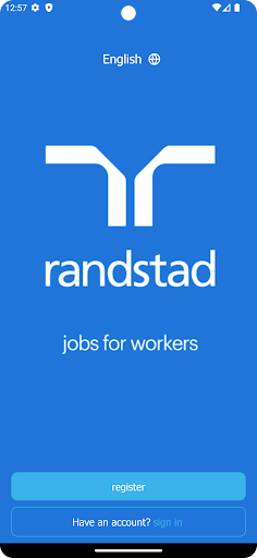 Android application randstad: jobs for workers screenshort
