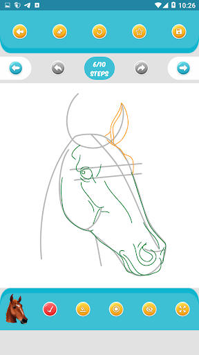 How to Draw Horses Easy lesson Screen 3
