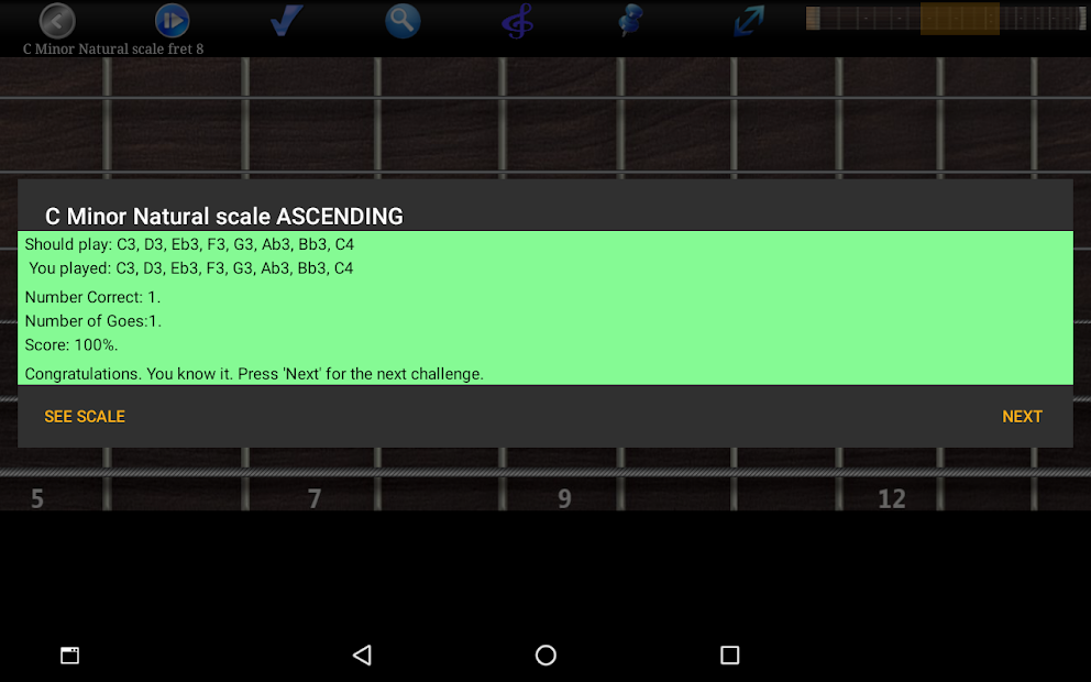 Captura de Pantalla 13 escalas y acordes de guitarra android