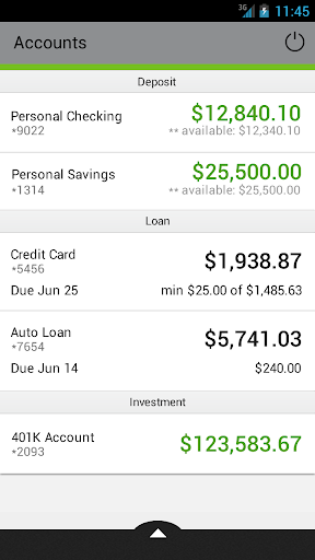 Android application Cy-Fair FCU Mobile Banking screenshort
