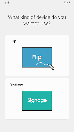 Android application Samsung Signage Mobile screenshort