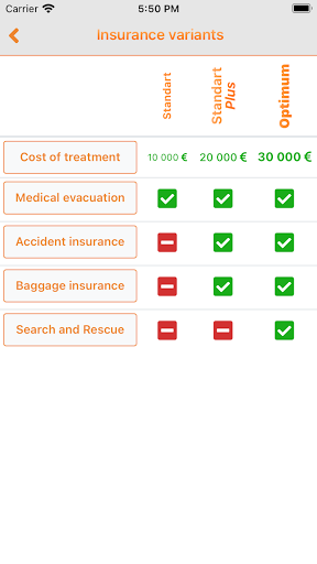 Belarus insurance Screen 3