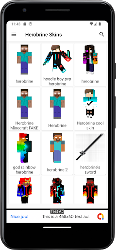 Herobrine Skins for Minecraft Screen 3