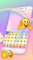 screenshot of Rainbow Fonts word Keyboard Theme