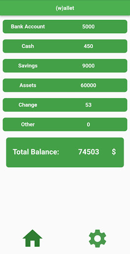 Android application (w)allet screenshort
