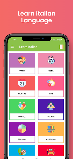 Android application Learn Italian - Beginners screenshort
