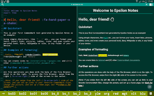 Epsilon Notes: Markdown Editor Screenshot