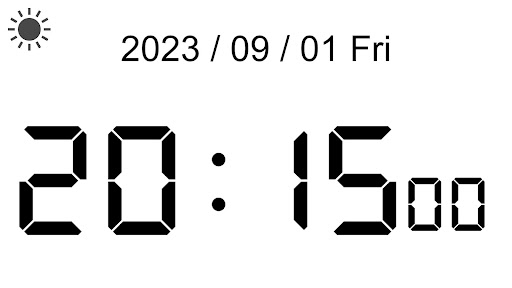 Android application The simplest clock screenshort
