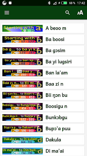 Android application Mampruli proverbs screenshort
