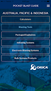 Orica Pocket Blast Guide  screenshots 1