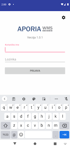 Android application APORIA WMS screenshort