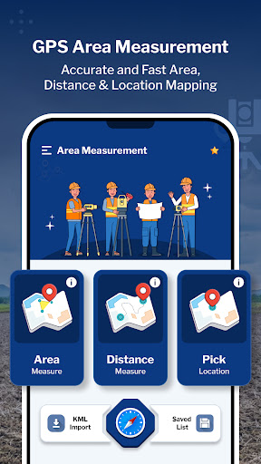 Android application GPS Field Area Measure screenshort