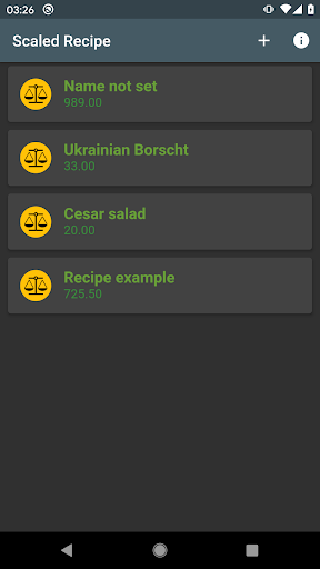 Scaled Recipe Screen 2