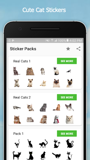 Android application Cat Stickers For WhatsApp screenshort