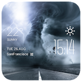 Tornado Clock weather widget icon