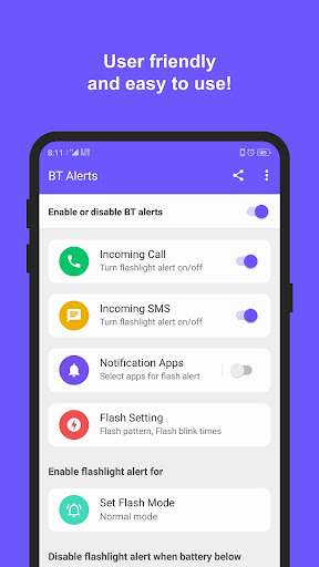 Flashlight Alerts Screen 2