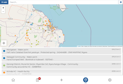 Screenshot of mWater Surveyor