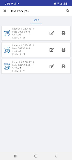 Android application Easy Plus POS screenshort
