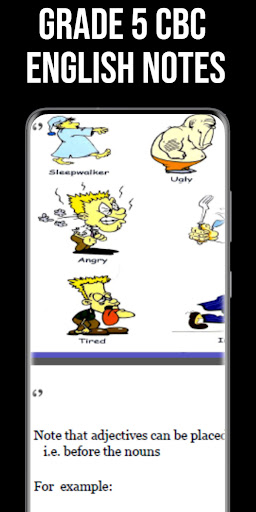 Android application Cbc Grade 5 English Notes screenshort