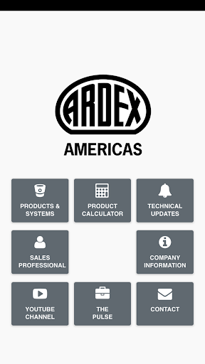 Android application ARDEX Americas Product Calc. screenshort
