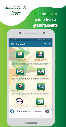 Android application Simulado para CNH Brasil screenshort