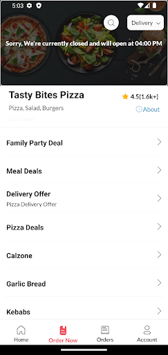 Tasty Bites Pizza Screen 3