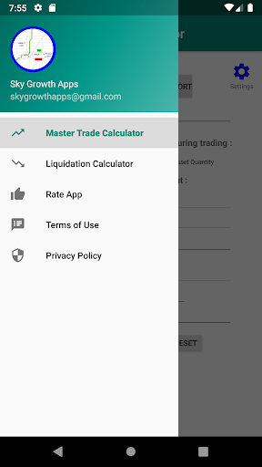 Android application Master Trade Calculator screenshort