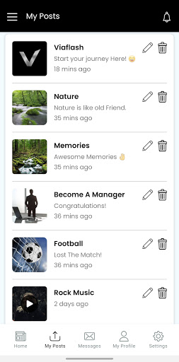 Viaflash: The Social App Screen 2