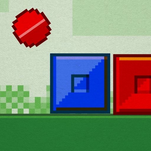 Blue red jump logo