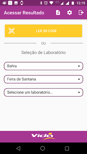 VIDA - Resultados de Exames Screen 2