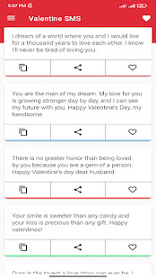 Lovely Valentine's day SMS 1.1 APK screenshots 3