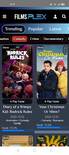 Android application Films Plex: What to Watch Next screenshort