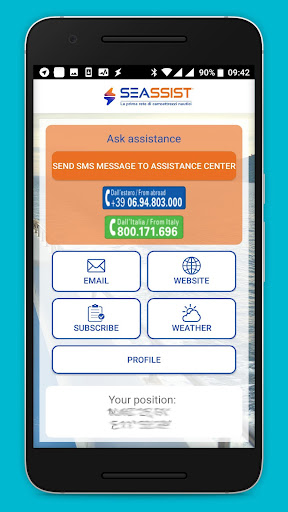 Android application Seassist screenshort