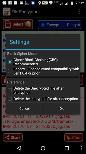 File Encryptor Screen 3