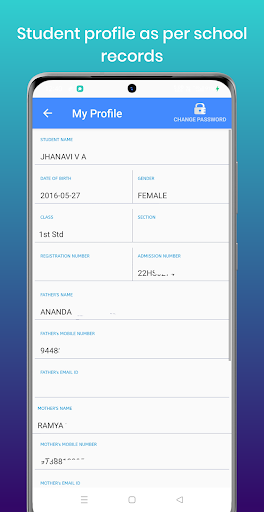 Harsha International-ParentApp Screen 3