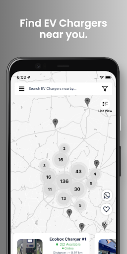 Android application Q Charge screenshort