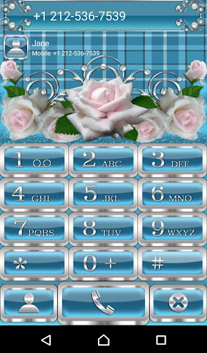 Android application White Roses Dialer theme screenshort