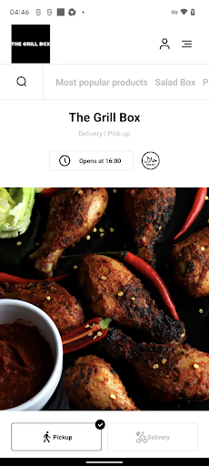 Android application The Grill Box screenshort