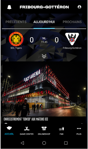 Android application Fribourg-Gottéron screenshort