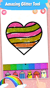 Glitter Heart Love Coloring Book for Girls 5