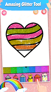 Glitter Heart Love Coloring Book for Girls(圖5)-速報App